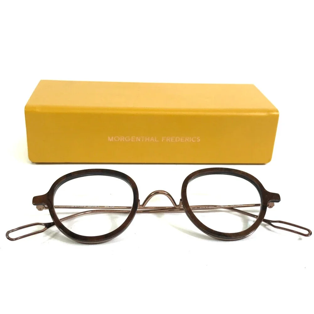 Morgenthal Frederics Eyeglasses Frames OPUS 154 Genuine Horn Titanium 45-24-144
